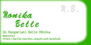 monika belle business card